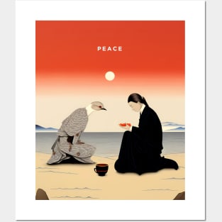 Peace: Can't We All Just Get Along  on a Dark Backgound Posters and Art